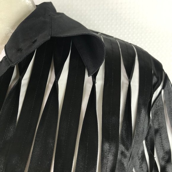 Samuel Dong Jacket Sz Large Black White Textured - Picture 3 of 9